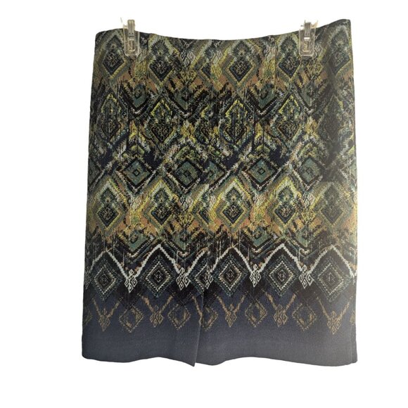 J. Jill Pull-On Skirt Womens Sz S Oversized Abstract Print Stretchy Boho Artsy - Picture 4 of 10